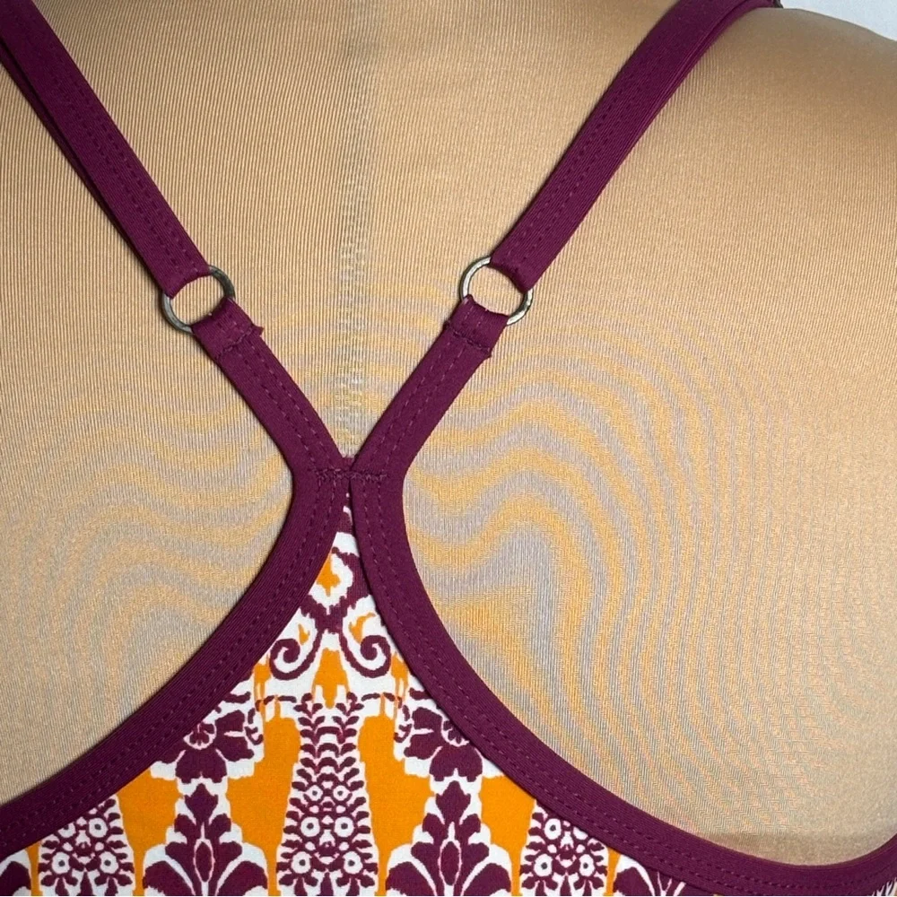 Athleta Swim Dress Shorebreak Grenadine Bombay Print Sml Racerback Built-In Bra - Picture 7 of 14